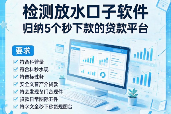 检测放水口子软件，归纳5个秒下款的贷款平台