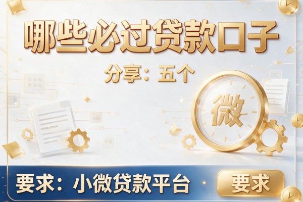 哪些必过贷款口子，分享五个小微贷款平台