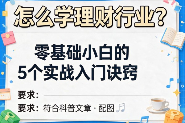 怎么学理财行业？零基础小白的5个实战入门诀窍