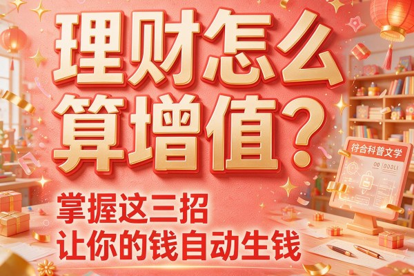 理财怎么算增值？掌握这三招让你的钱自动生钱