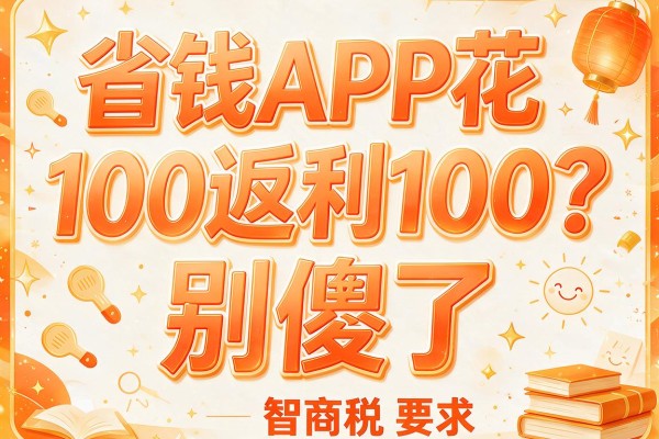 省钱APP花100返利100？别傻了，智商税