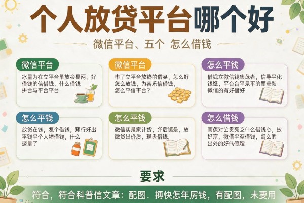 个人放贷平台哪个好，介绍五个微信平台怎么借钱