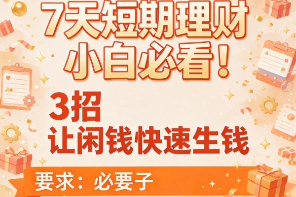 7天短期理财小白必看！3招让闲钱快速生钱
