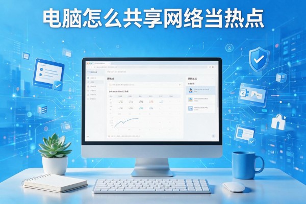 电脑怎么共享网络当热点