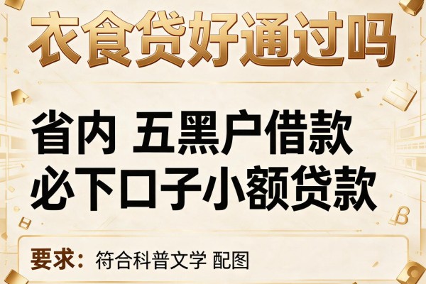 衣食贷好通过吗，省内五个黑户借款必下口子小额贷款