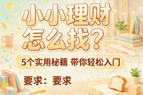 小小理财怎么找？5个实用秘籍带你轻松入门