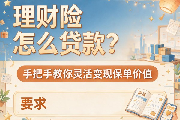 理财险怎么贷款？手把手教你灵活变现保单价值