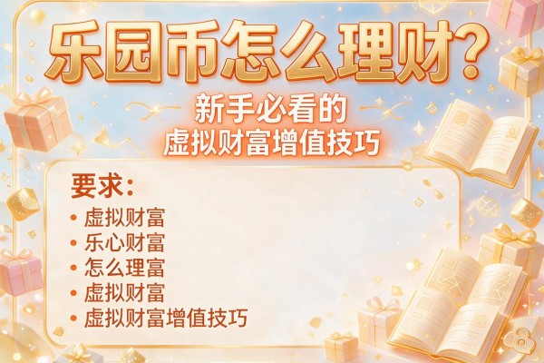 乐园币怎么理财？新手必看的虚拟财富增值技巧
