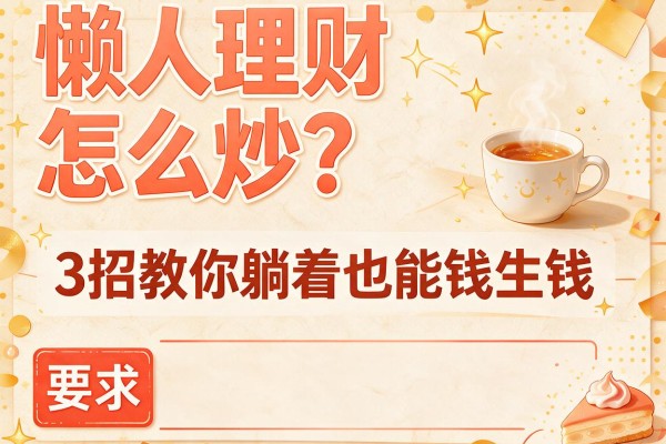 懒人理财怎么炒？3招教你躺着也能钱生钱