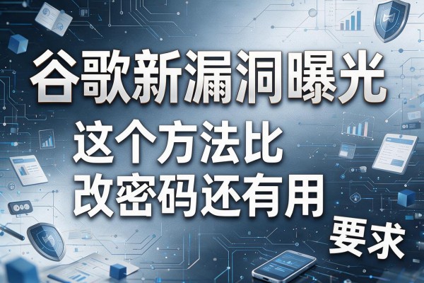 谷歌新漏洞曝光 这个方法比改密码还有用