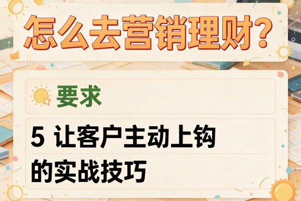 怎么去营销理财？5个让客户主动上钩的实战技巧