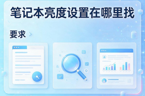 笔记本亮度设置在哪里找？