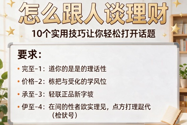 怎么跟人谈理财：10个实用技巧让你轻松打开话题