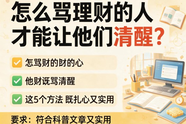 怎么骂理财的人才能让他们清醒？这5个方法既扎心又实用