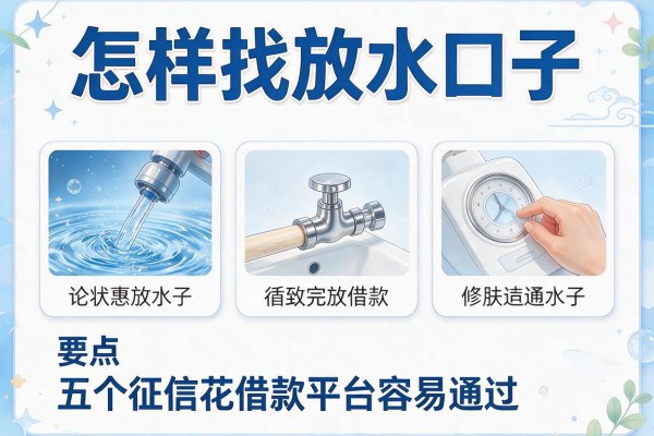 怎样找放水口子，盘点五个征信花借款平台容易通过