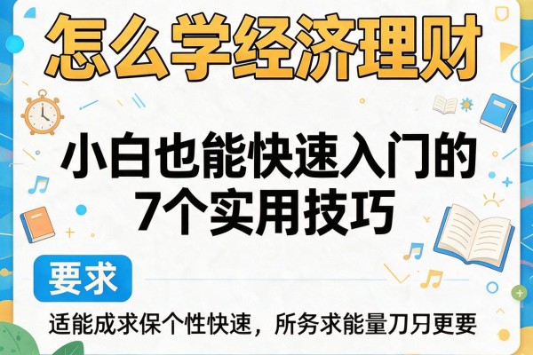 怎么学经济理财：小白也能快速入门的7个实用技巧
