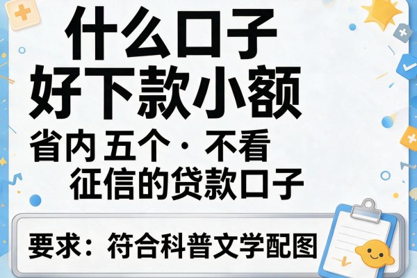什么口子好下款小额，省内五个不看征信的贷款口子