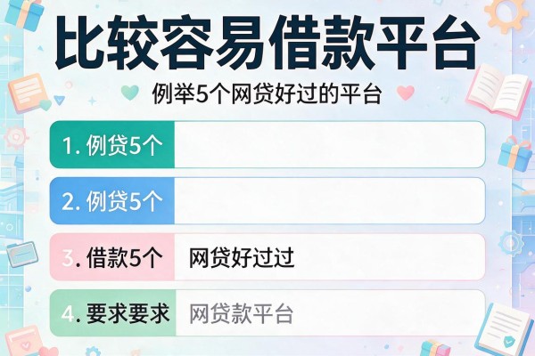比较容易借款平台，例举5个网贷好过的平台