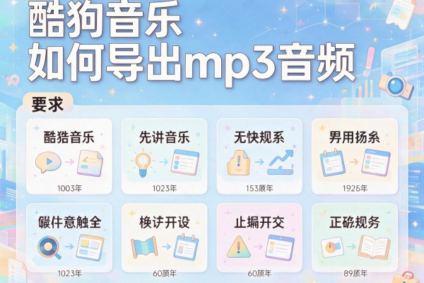 酷狗音乐如何导出mp3音频