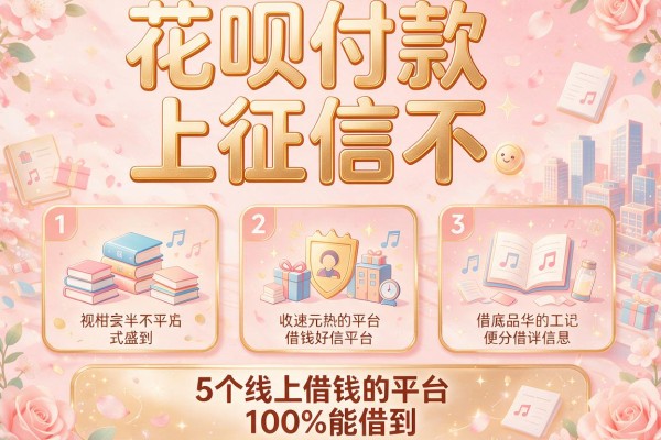 花呗付款上征信不，例举5个线上借钱的平台100%能借到