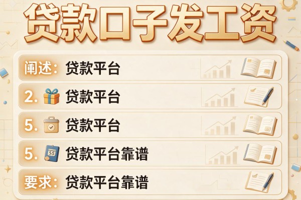 贷款口子发工资，阐述5家贷款平台靠谱