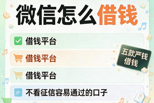 微信怎么借钱，探讨五款借钱平台不看征信容易通过的口子