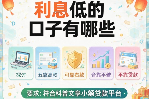 利息低的口子有哪些，探讨五款可靠的小额贷款平台