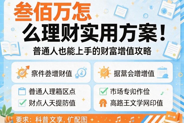 叁佰万怎么理财实用方案：普通人也能上手的财富增值攻略