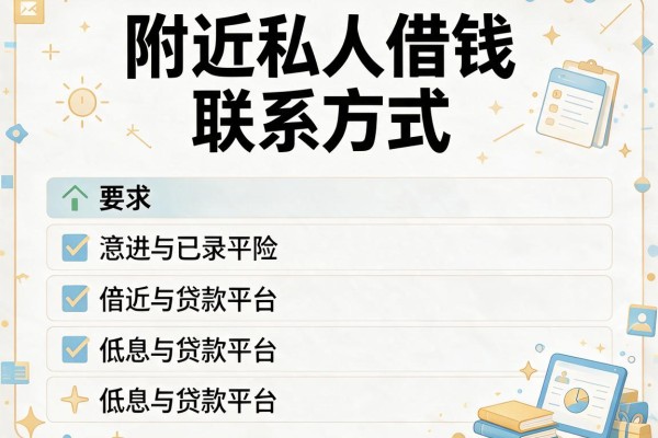 附近私人借钱联系方式，介绍五个低息贷款平台