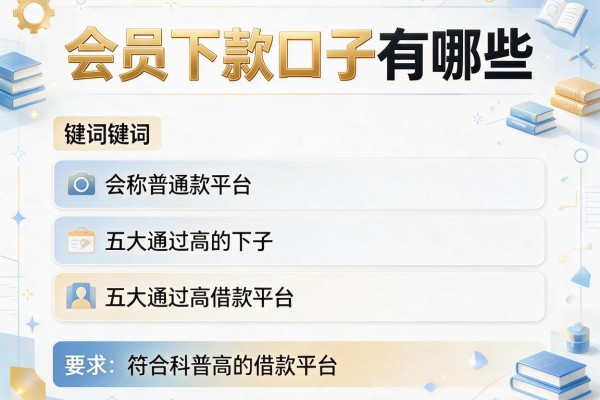 会员下款口子有哪些，五大通过高的借款平台