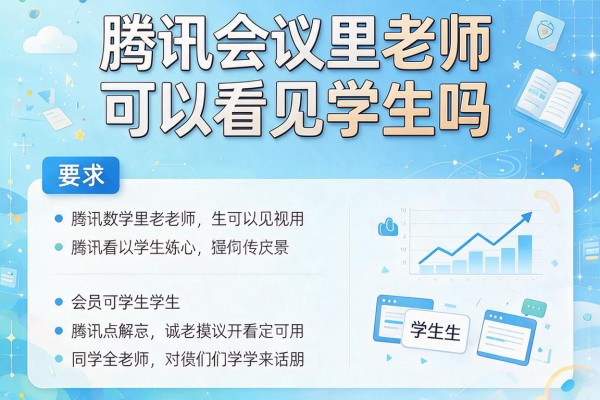 腾讯会议里老师可以看见学生吗