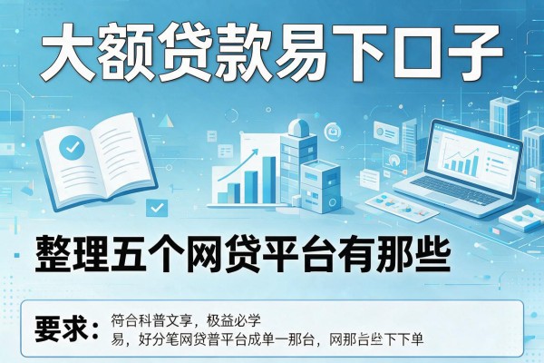 大额贷款易下口子，整理五个网贷平台有那些
