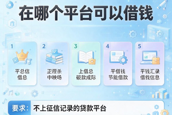 在哪个平台可以借钱，汇总五个不上征信记录的贷款平台