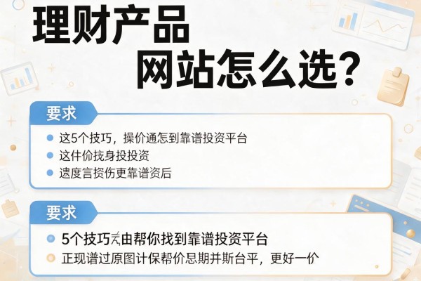 理财产品网站怎么选？这5个技巧帮你找到靠谱投资平台