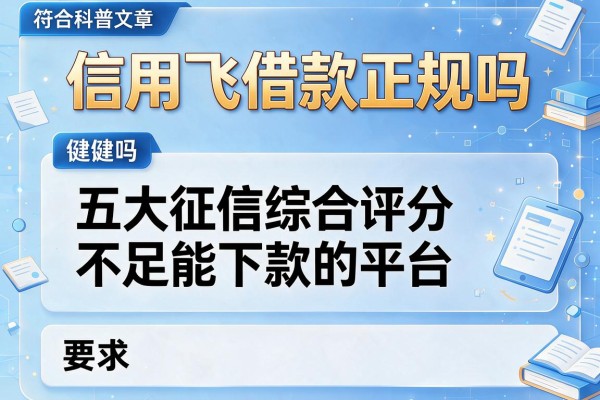 信用飞借款正规吗，五大征信综合评分不足能下款的平台