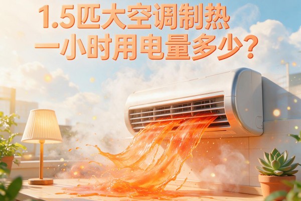 1.5匹大空调制热一小时用电量多少？