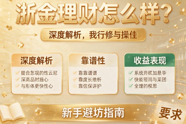 浙金理财怎么样？深度解析靠谱性、收益表现与新手避坑指南