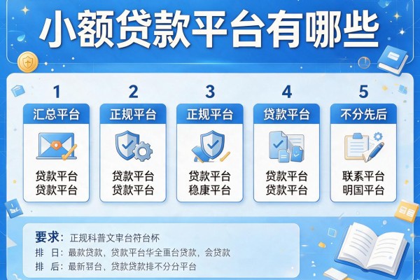 小额贷款平台有哪些，汇总五个正规贷款平台排名不分先后