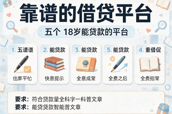 靠谱的借贷平台，分析五个18岁能贷款的平台