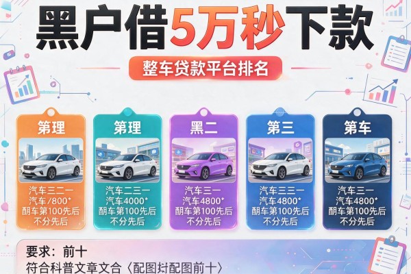 黑户借5万秒下款，整理五个汽车贷款平台排名不分先后前十