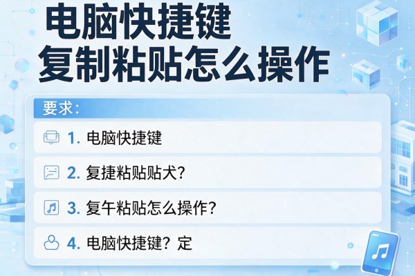 电脑快捷键复制粘贴怎么操作