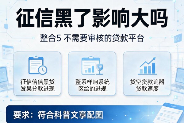 征信黑了影响大吗，整合5个不需要审核的贷款平台