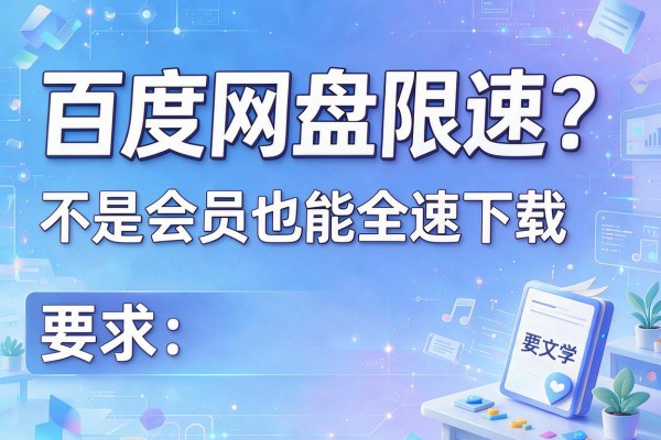百度网盘限速？不是会员也能全速下载