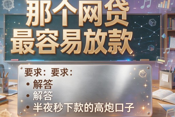 那个网贷最容易放款，解答五家半夜秒下款的高炮口子