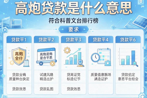 高炮贷款是什么意思，例举5个贷款平台排行榜