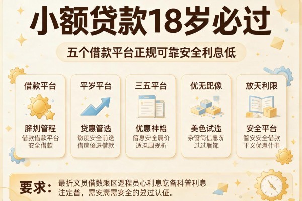 小额贷款18岁必过，分析五个借款平台正规可靠安全利息低