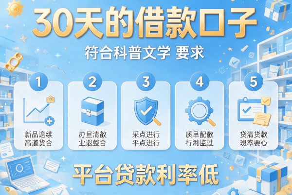30天的借款口子，盘点五个平台贷款利率低