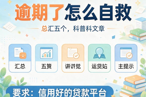 逾期了怎么自救，汇总五个信用好的贷款平台