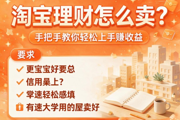 淘宝理财怎么卖？手把手教你轻松上手赚收益
