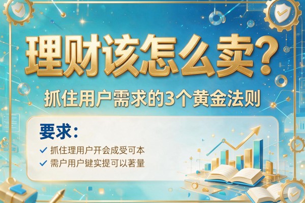 理财该怎么卖？抓住用户需求的3个黄金法则